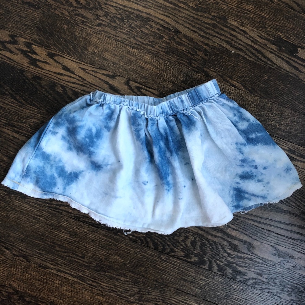 EGG BABY NEW YORK Girl Tie Dye Skirt Frayed 4Y